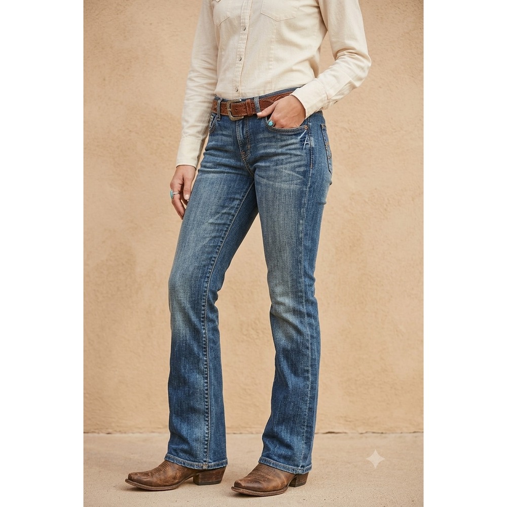 7 FOR ALL MANKIND Western Bootcut  JEANS Cowgirl Chic 36x30 Country Concert Blue